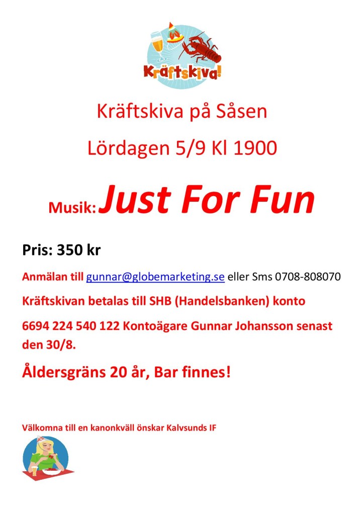 Kräftskiva på Såsen 2015