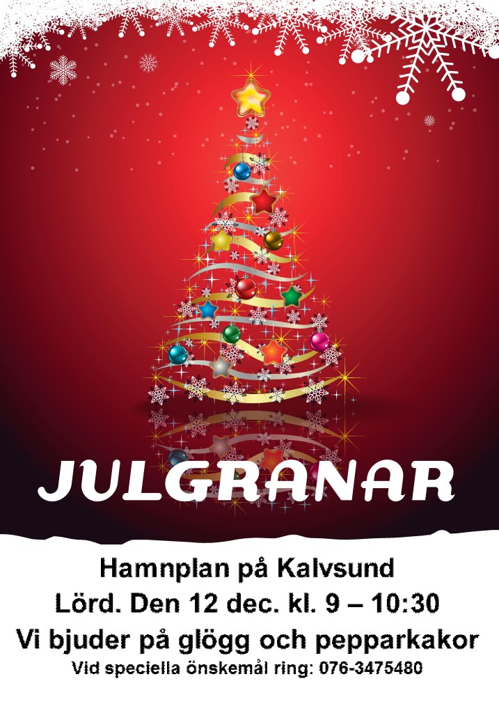 Julgran, Kalvsund 2015