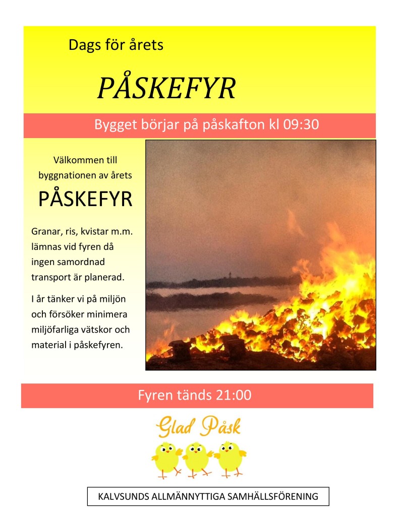 Dags för årets påskefyr på Kalvsund