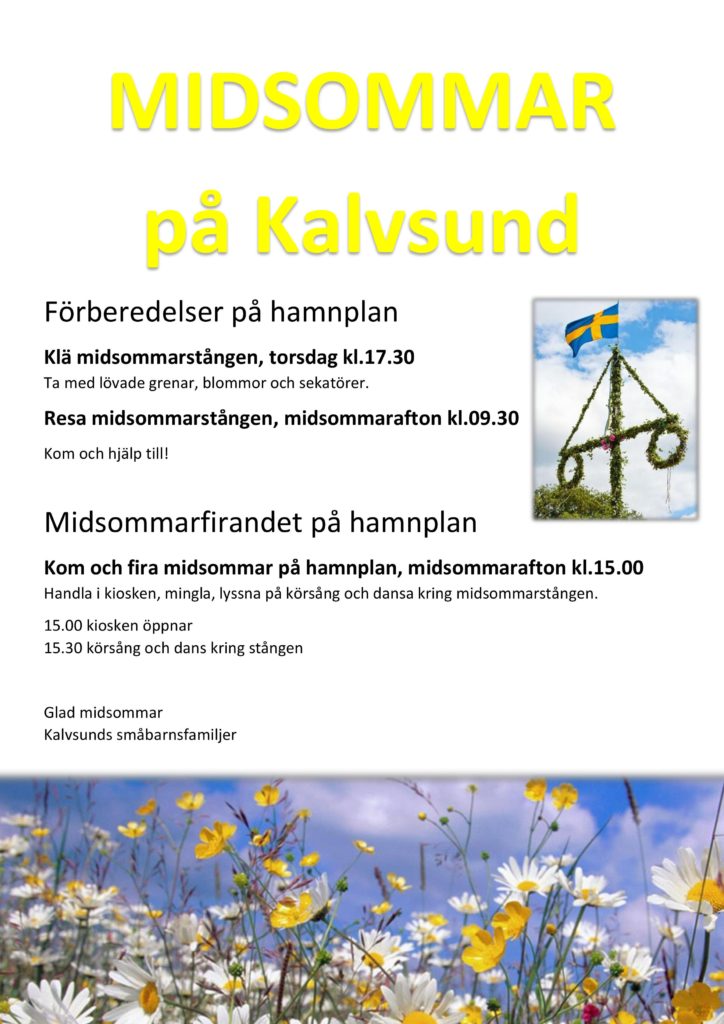 Midsommar firande på Kalvsund 2016